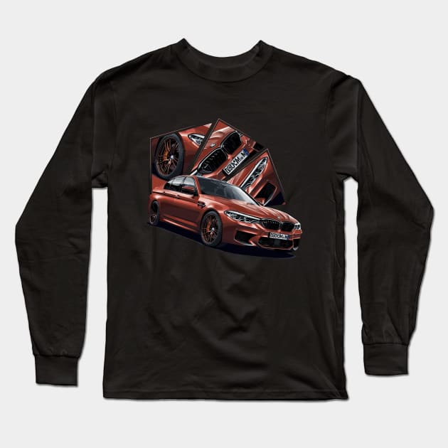 BMW M5 Competition F90 Classic Long Sleeve T-Shirt by Cruise Dresses